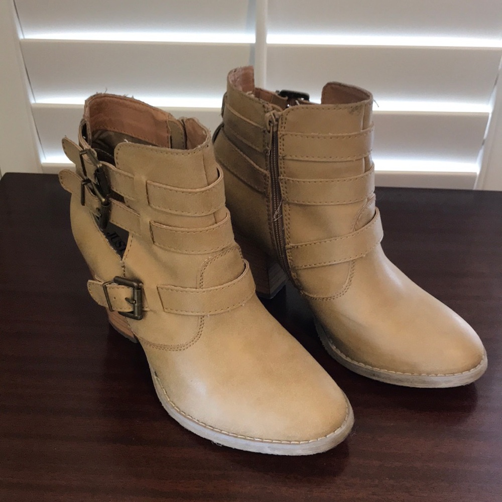 Tan ankle boots